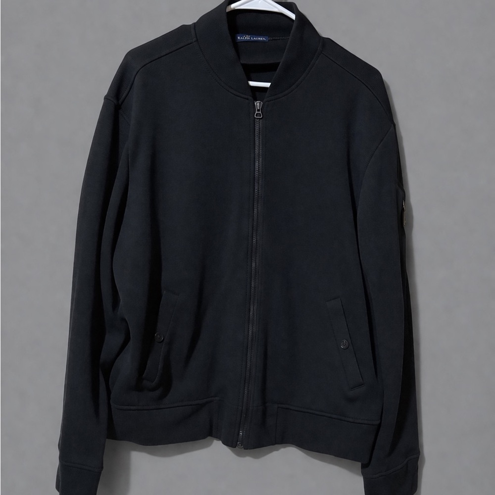 Ralph Lauren Men's Black Zip-Up Sweater